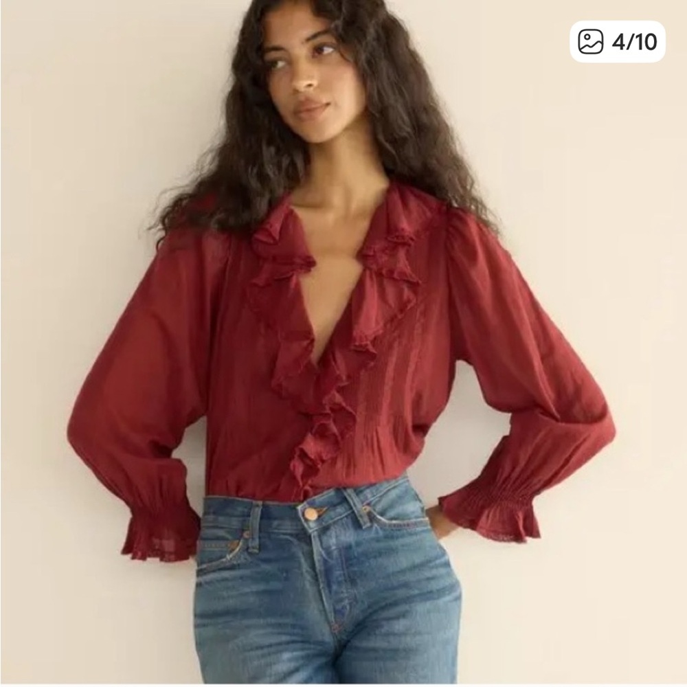 Doen Hardy Blouse - Burgundy